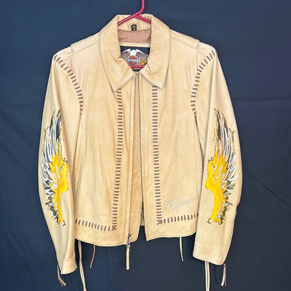 Vintage leather Harley Davidson women’s jacket size Xs